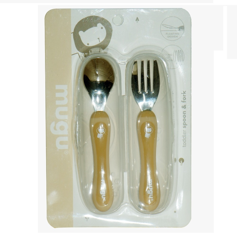 Mugu Toddler Spoon &amp; Fork Sendok dan Garpu Makan Anak