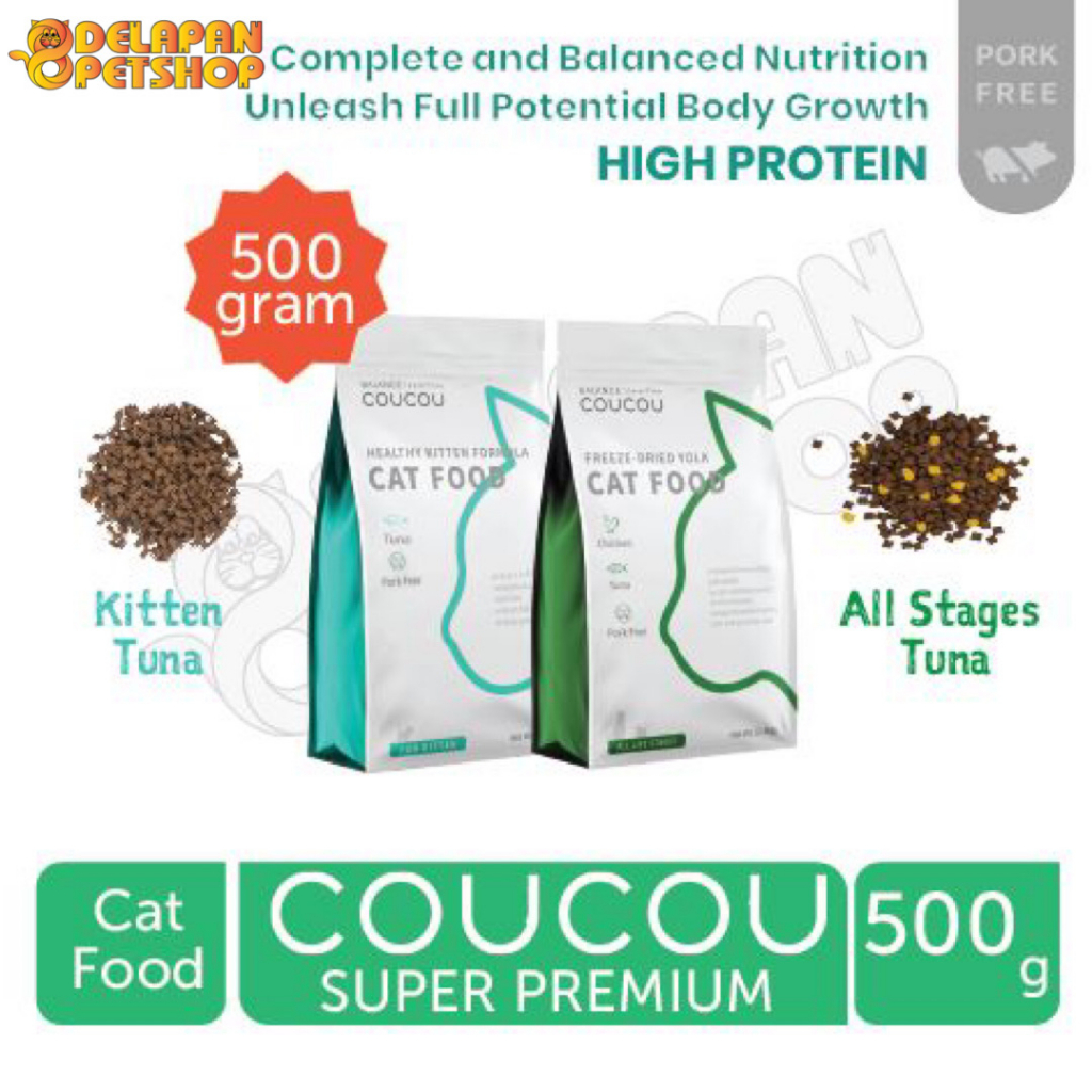 COUCOU Super Premium Cat Food High Protein 500 Gram