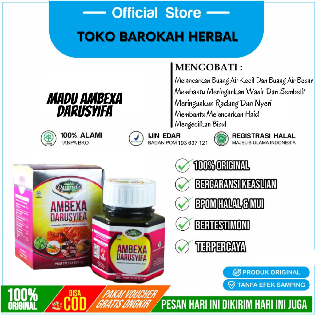 Darusyifa - Madu Ambexa Obat Wasir Dan Ambeien Isi 280g