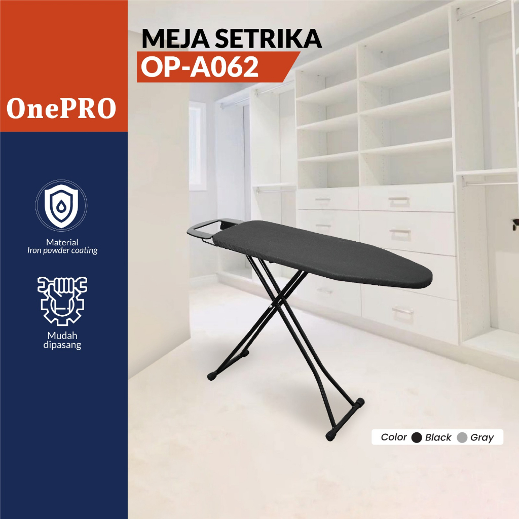 Meja Setrika Lipat Baju Onepro OP-A062 / Alas Setrika Baju Meja Gosok