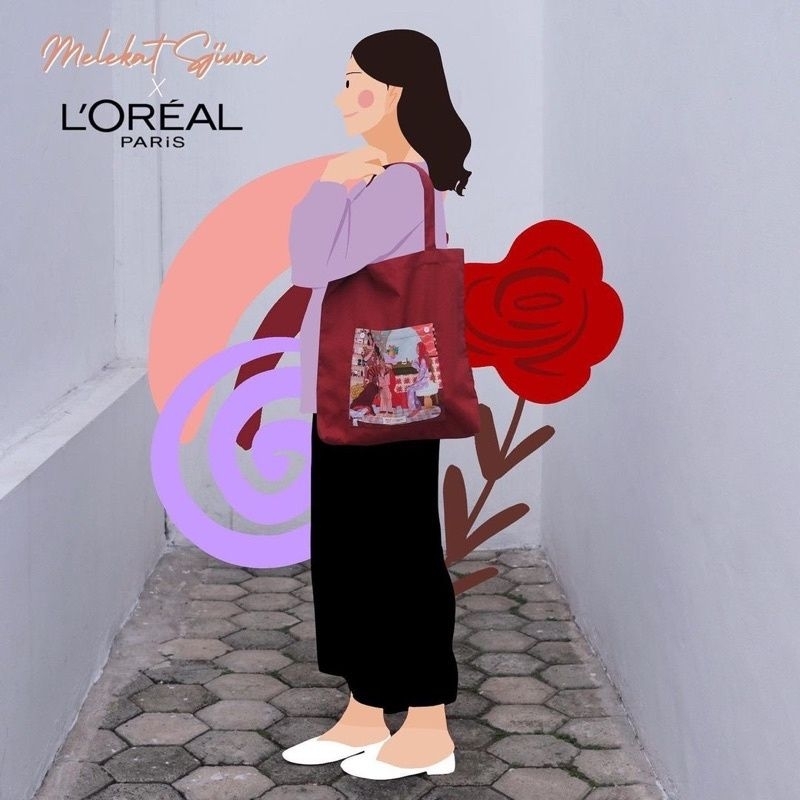 ekslusif Tas belanja lipat melekat sejiwa x L'oreal