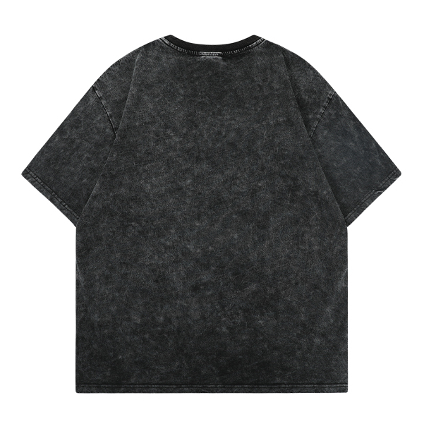 Print Washed T-shirt Kaos Lengan Pendek Oversize Vintage Desert Car Korean Style Atasan Wanita