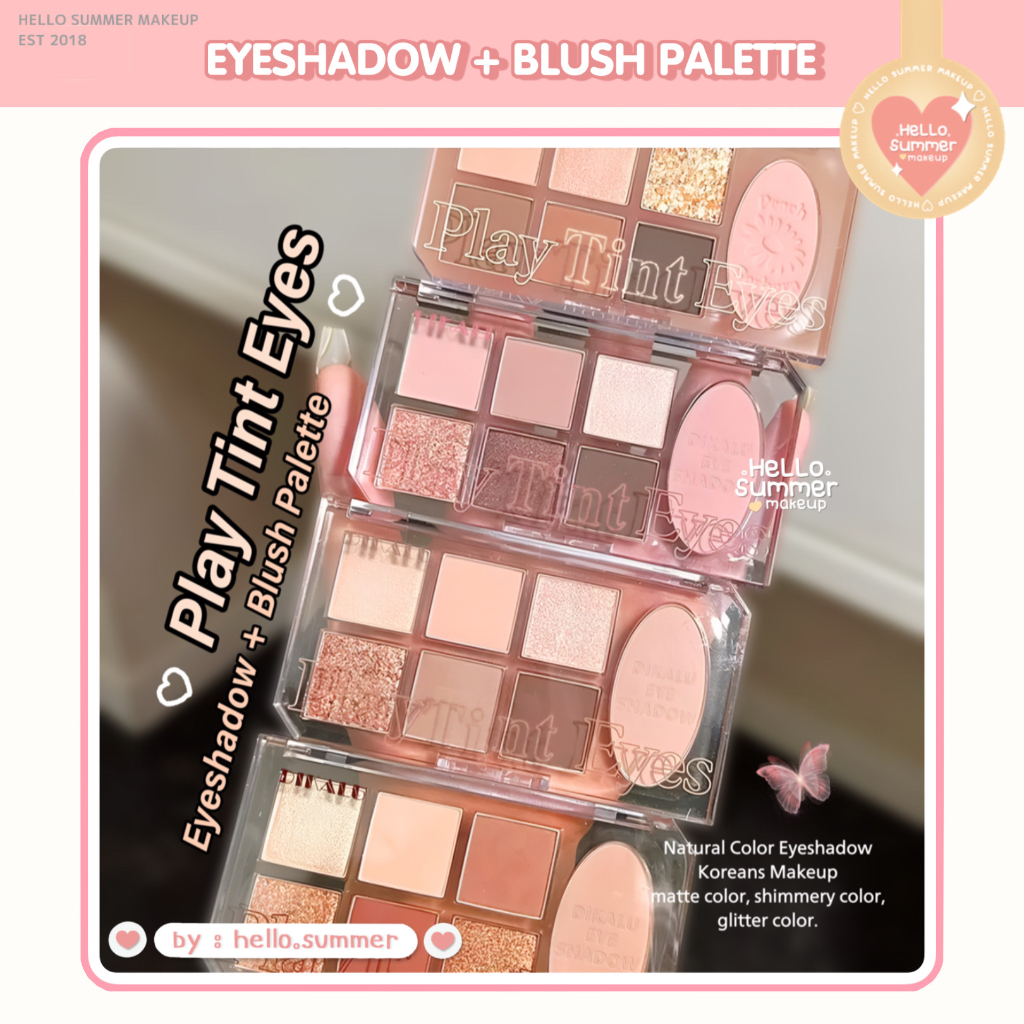 [FREE BRUSH] PLAY TINT EYES Eyeshadow Blush palette Korean Make Up Look Dikalu 20gr