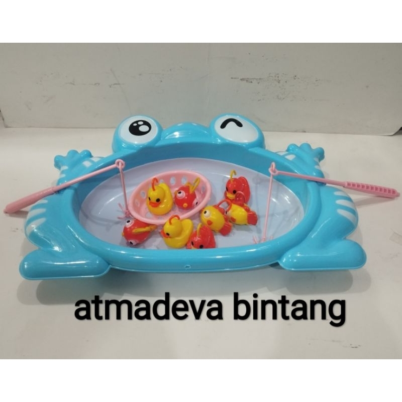 Mainan Pancingan Ikan Bebek Set Kolam Lucu /Fishing Set Duck /Mainan Keluarga  Edukasi Seru