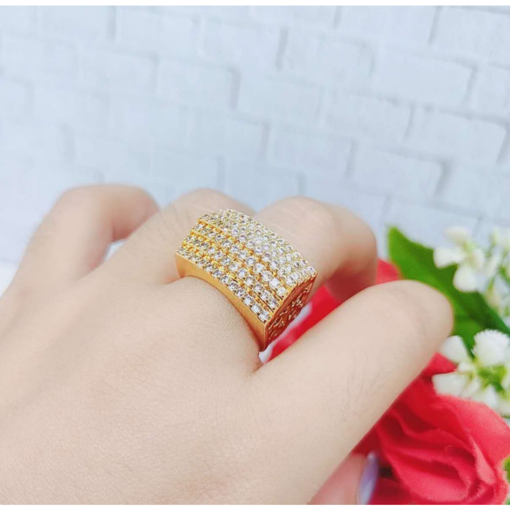 Cincin Xuping Mata Full Lapis Emas Perhiasan Fashion R29