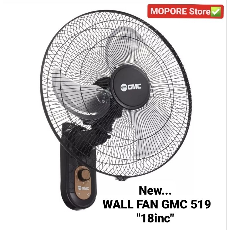 Kipas Angin BESI GMC-519 Wall Fan 18'inc Baling-Baling Besi Original Best Seler