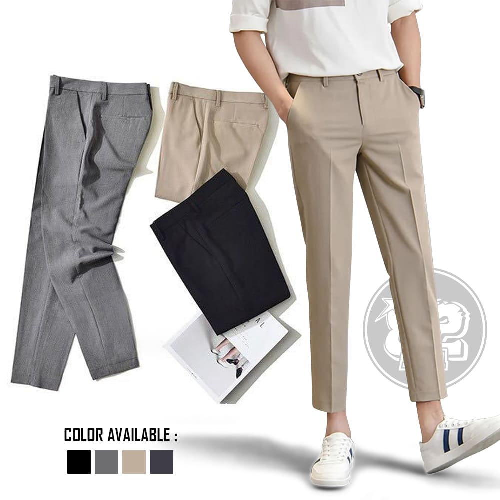 N82 - Ankle Pants Pria Celana Angkle Pants Panjang Clana Formal Kerja Kantor Premium Cream