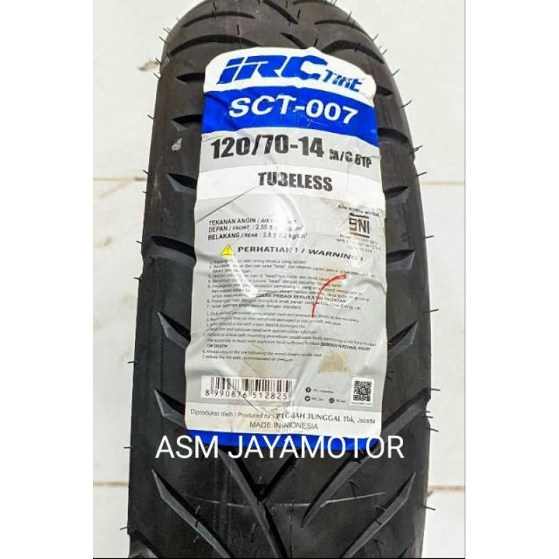 ban tubles irc 120/70 14 free pentil