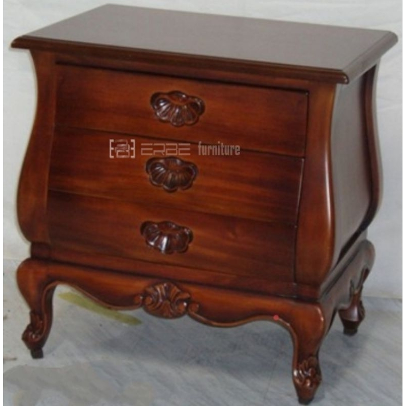 nakas kayu jati ukir clasik meja nakas ukir