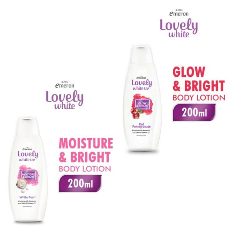 Emeron Lovely White UV Hand Body Lotion Moisture Glow & Bright 200 ml