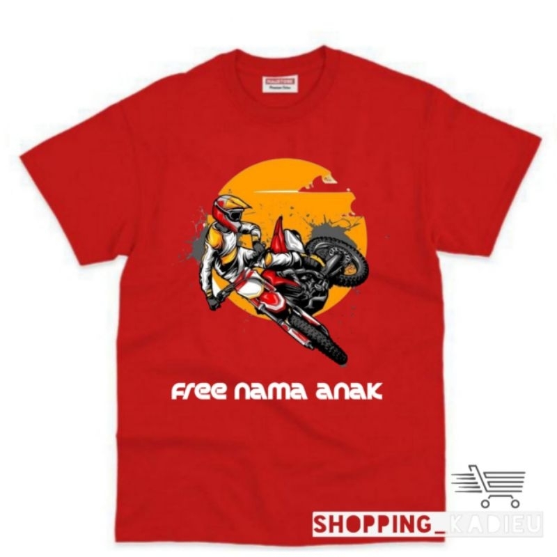 KAOS ANAK GAMBAR MOTOR CROSS KEREN