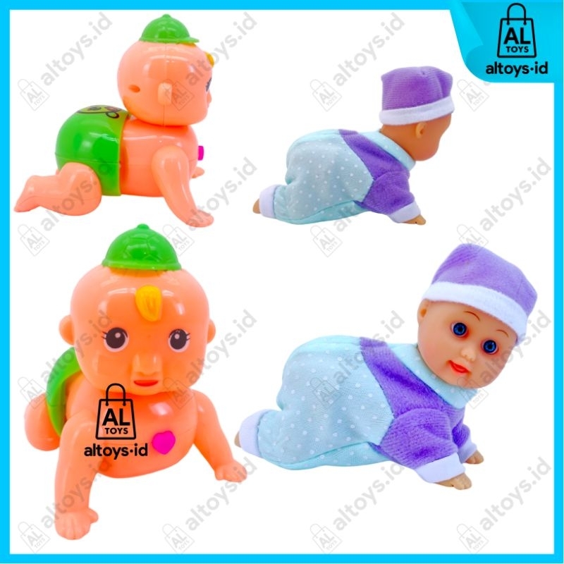 MAINAN BAYI MERANGKAK MAINAN BONEKA BAYI BISA MERANGKAK