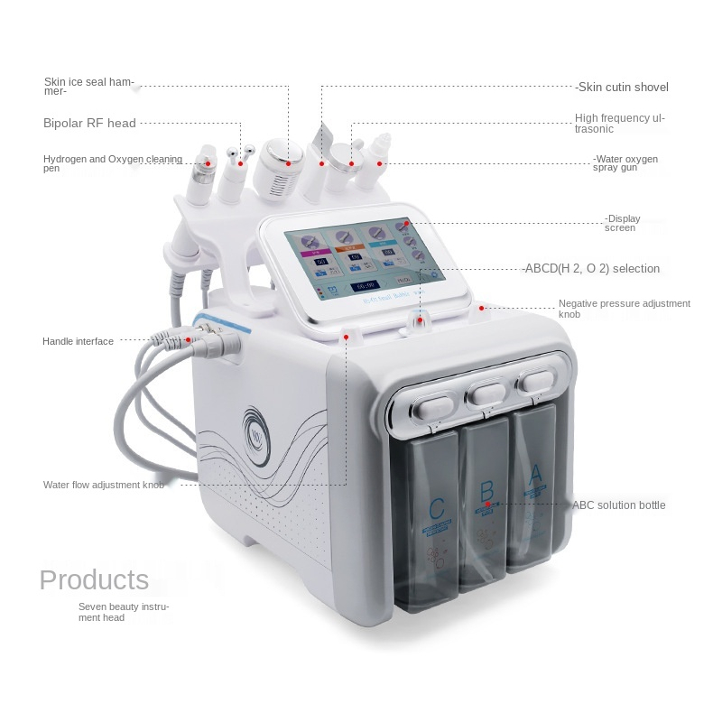 9 in 1 Aqua Peel Hydrogen Oxygen dermabrasion hydra skin scrubber ultrasound rf setrika wajah dingin Air Hydra untuk SPA