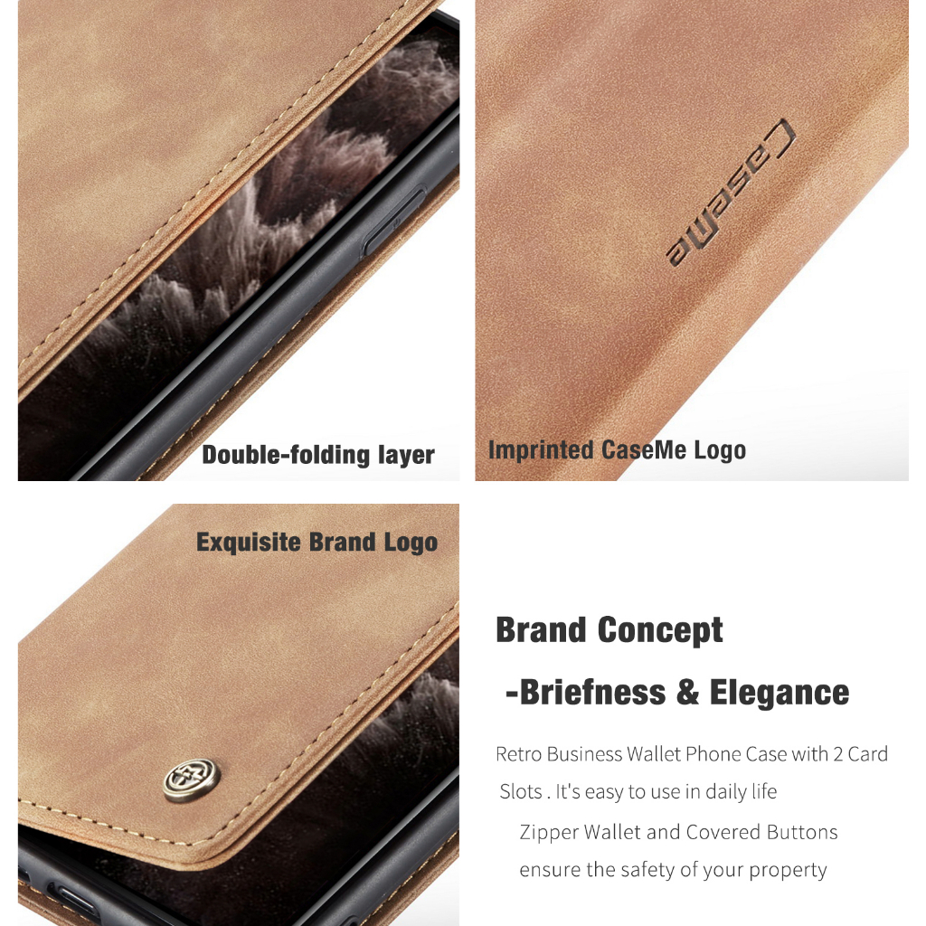 OPPO A16 - A15- A15S - A7 - A12 - A5S LEATHER FLIP WALLET CASEME DOMPET MAGNETIC