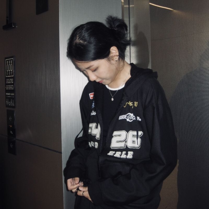 Drew Zipper Hoodie - Unisex Korean Y2k Outer Jacket Black