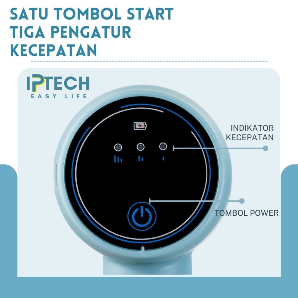 IPTECH WIRELESS HAND MIXER 3 Speed dan 2 Kepala Mixer Dengan USB Charger l Pengocok Telur l Pengocok Kue IPC03X