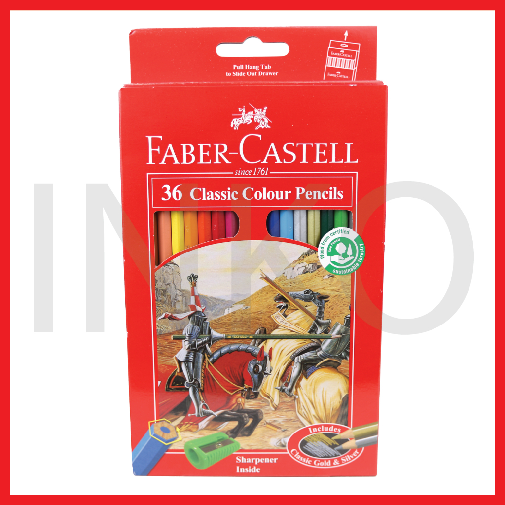 

FABER CASTELL CLASSIC COLOUR PENCILS 36L