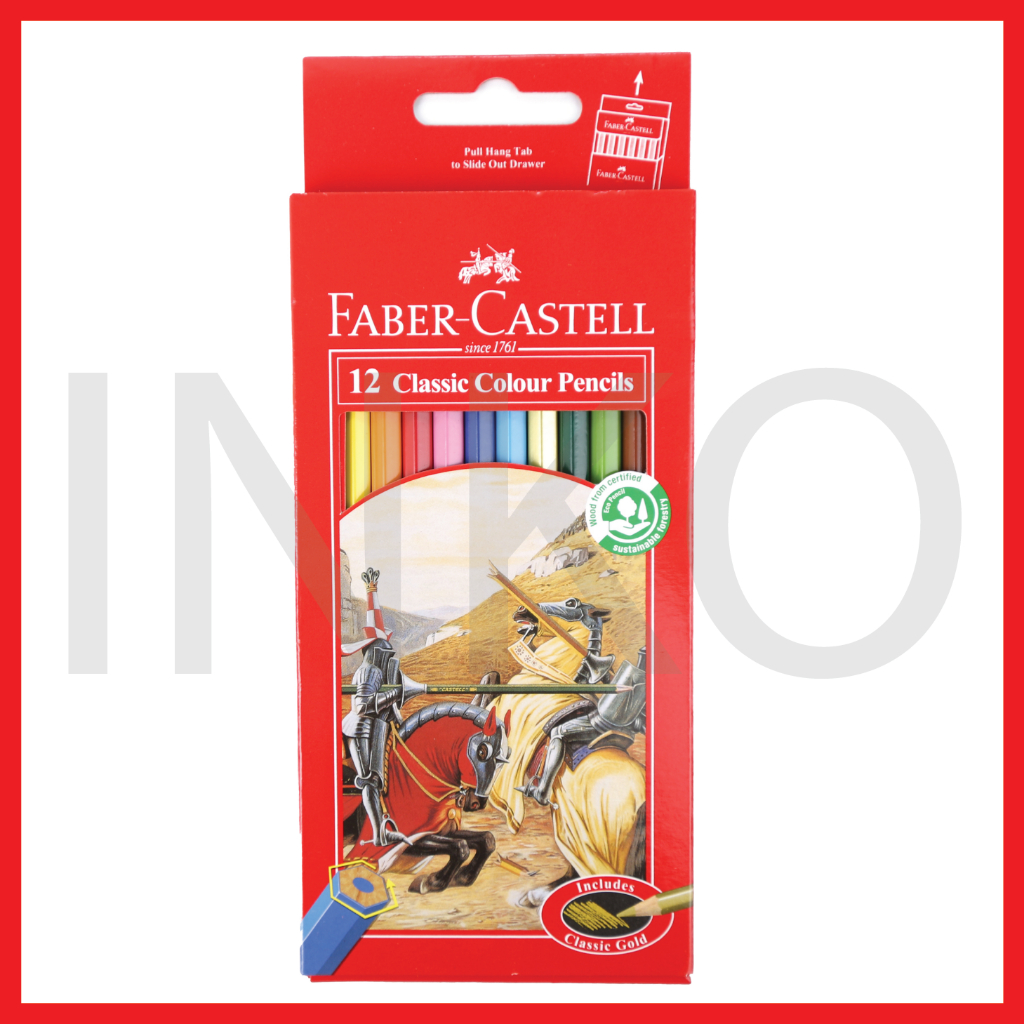 

FABER CASTELL CLASSIC COLOUR PENCILS 12L