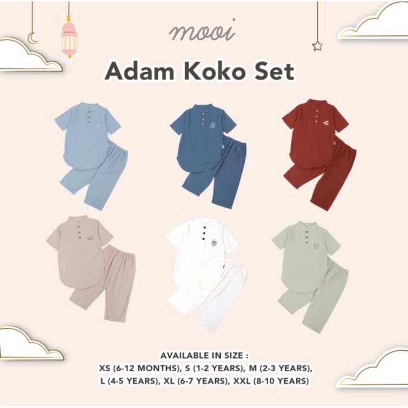 Mooi Adam Koko Set / Baju Muslim Anak