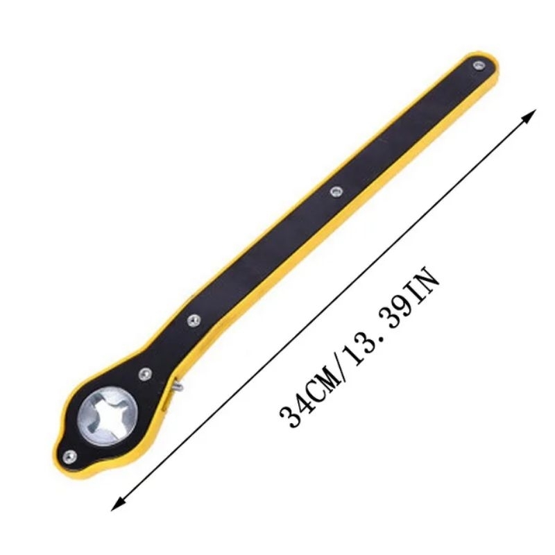 Kunci Dongkrak Mobil 34cm Auto Labor Saving Jack Ratchet Wrench Stang - Cross