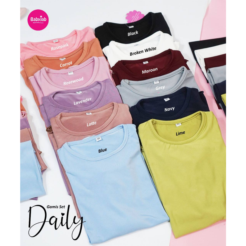 Babyjab Gamis set Daily  Hijab Anak Bayi  Size XL - Baby Jab Setelan Gamis Anak Perempuan 1 2 3 4 5 6 7 Tahun