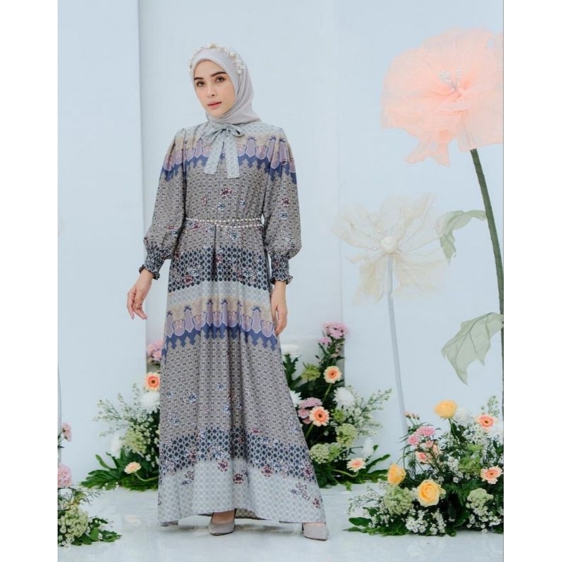 Exclusive Raya Collection Senandung By Mayoutfit Maxi Dress Peony Series Honey Bee
