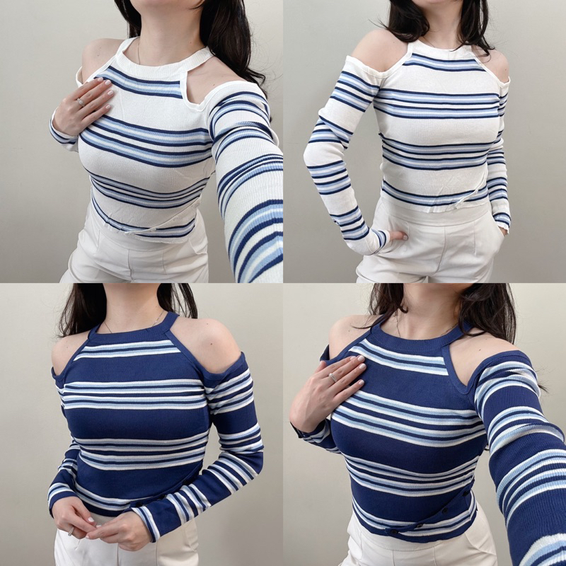 [LUXE.DLABEL] - F18 TOP [ Atasan Rajut Wanita Atasan Rajut Import wanita Atasan lengan panjang rajut Kaos wanita Vest wanita Atasan Wanita Atasan Halter tank Korea wanita Korean top Croptop Croptee Atasan perempuan Top premium quality]
