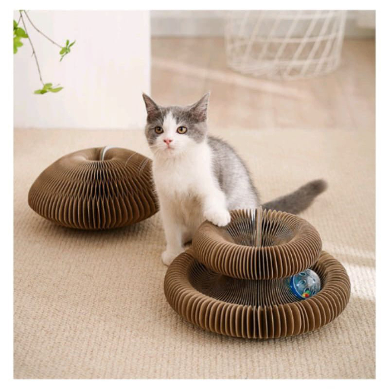 Pet Cardboard Toy Scratcher Mainan Kucing Anjing