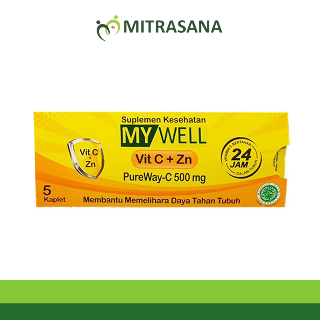 Mywell Vit C + Zn - Membantu Memelihara Daya Tahan Tubuh 1 Amplop
