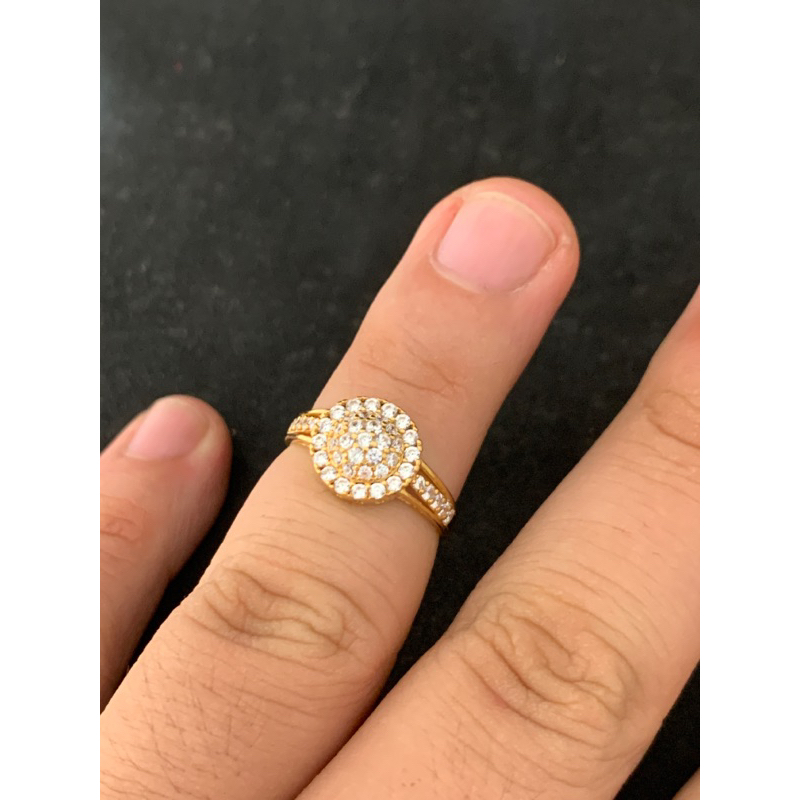 cincin emas asli kadar 700 model diamond gold