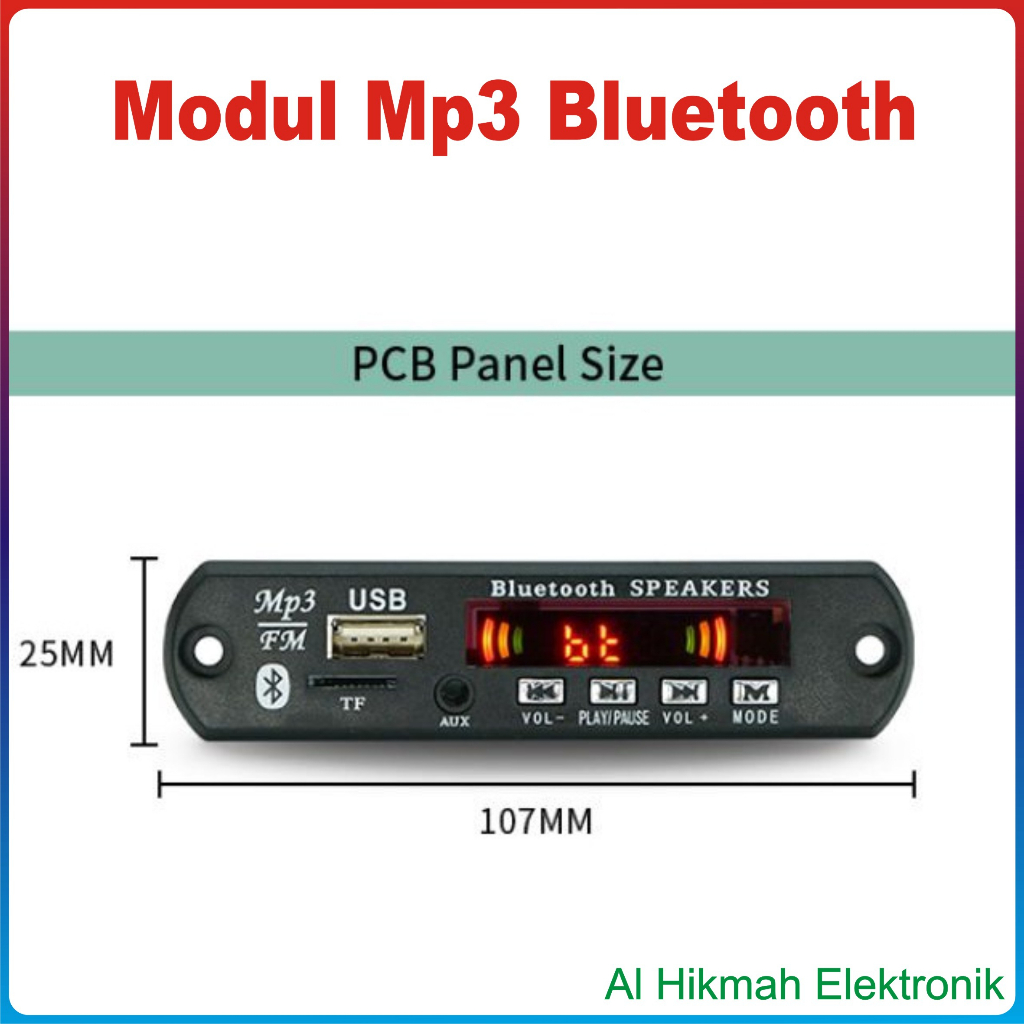 Kit Modul Mp3 Bluetooth 12 Volt