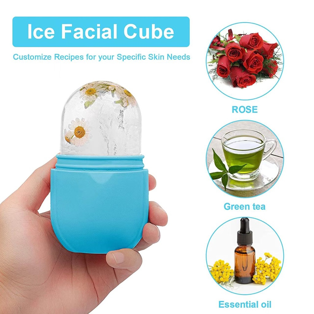 MAGEFY Ice Facial Massager dan Ice Facial Roller Wajah untuk Kulit Lebih Kencang dan Kencang: Alat Pemijat Wajah 3D Mengencangkan Kulit Wajah Es Face Lift Mengurangi Jerawat Mengecilkan Pori-pori Pijat Ice Roller 1279