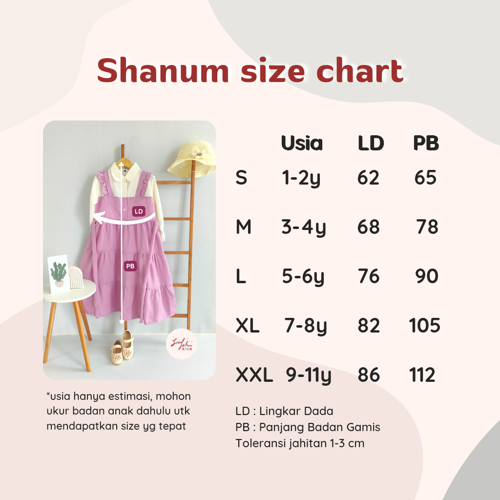 Soulleha Gamis Anak Shanum Premium 1-11 Tahun