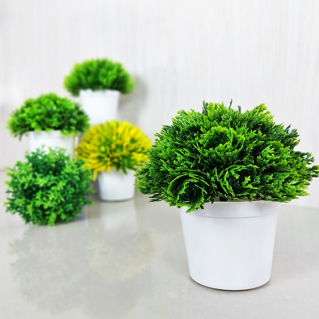 Pot Tanaman Daun Rumput Hias Plastik Artificial Plants Decoration Pot Bunga Hias Azgalery PBP137