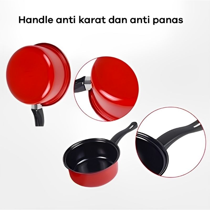 Wajan Panci Teflon Serbaguna 3 Pcs Anti Karat Anti Lengket