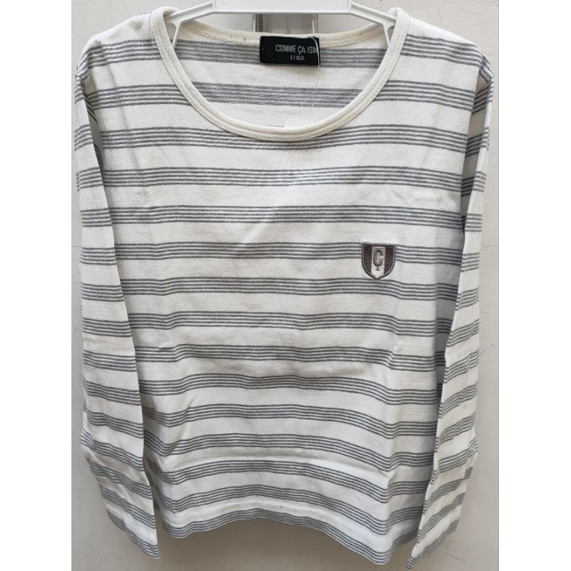 Kaos Anak Garis Abu Comme Ca Ism
