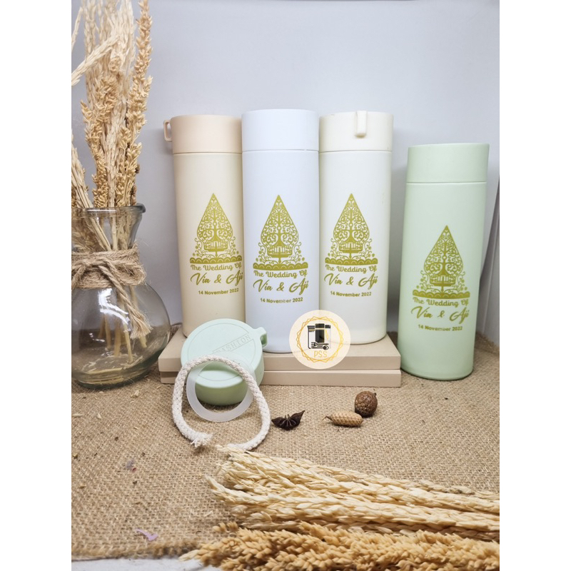 Botol Minum Kaca Kaktus + Sablon Souvenir Nikah Promosi Grosir Termurah