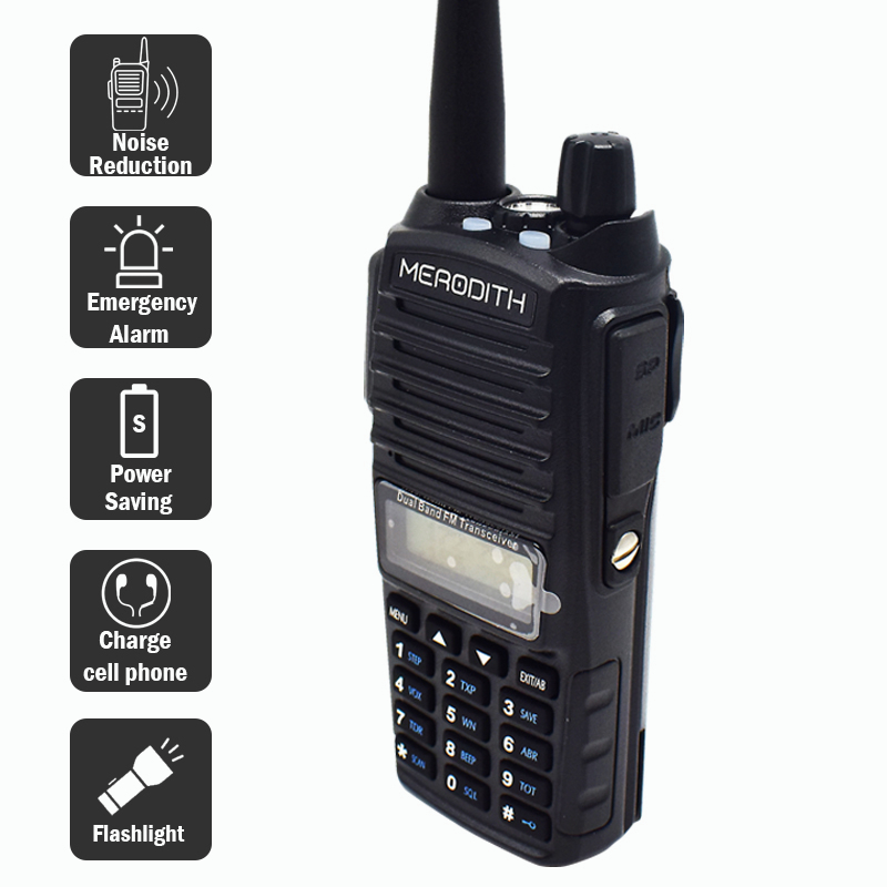 HT MERODITH UV82 Handy Talky UV-82 Dual Band (VHF/UHF)  Walky Talky 128 Channels Walkie Talkie Portable 1PCS