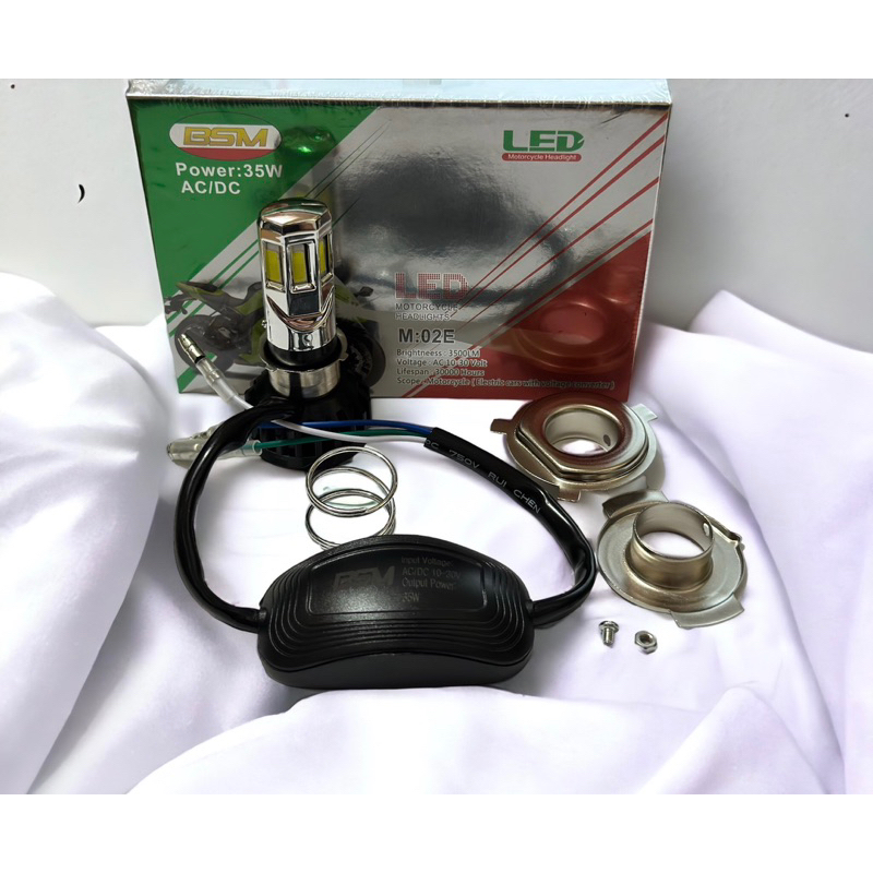 RTD LAMPU LED UTAMA MOTOR M02E 6MATA WHITE BSM LED ORIGINAL HID 6 sisi 35wt BSM LED