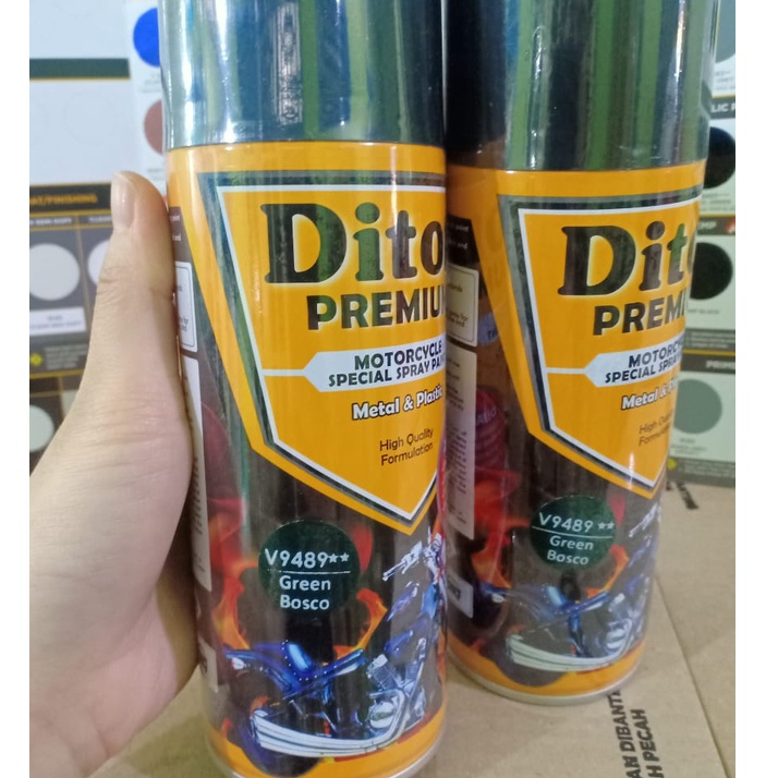 DITON Premium Pilok Pilox Cat Semprot Warna Vespa Colors - V 9489** Green Bosco (400cc)