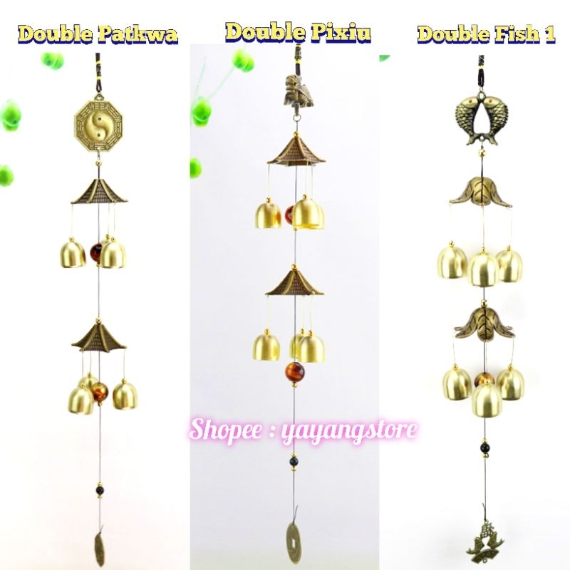 Lonceng Angin - Genta Angin - Wind chime - Klintingan tembaga 3 tube dan 6 tube