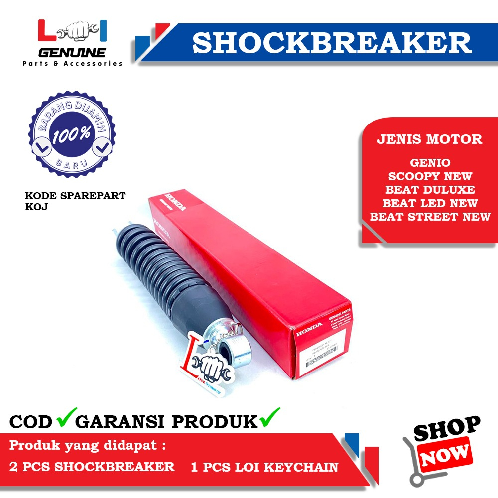 -LOI- SHOCKBREAKER HONDA K0J ORIGINAL GENIO, BEAT STREET NEW, SCOOPY NEW LED, BEAT NEW LED