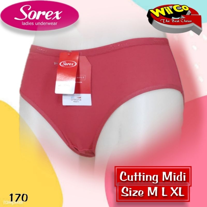 K170 - (Harga Per 1 Potong) CELANA DALAM WANITA PAKAIAN WANITA PAKAIAN DALAM SOREX MEDIUM MULTYCOLOR SIZE M - XL