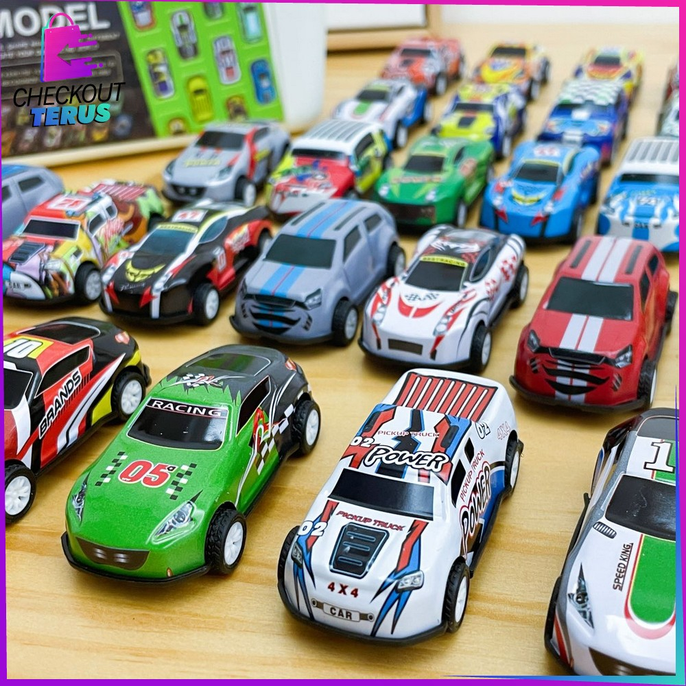 CT M314 Mainan Mobil Balap Mini Pull Back Colorfull 30PCS Set Container Box Car Toys Mini Sport Car Mobil Mobilan Balap Racing Anak