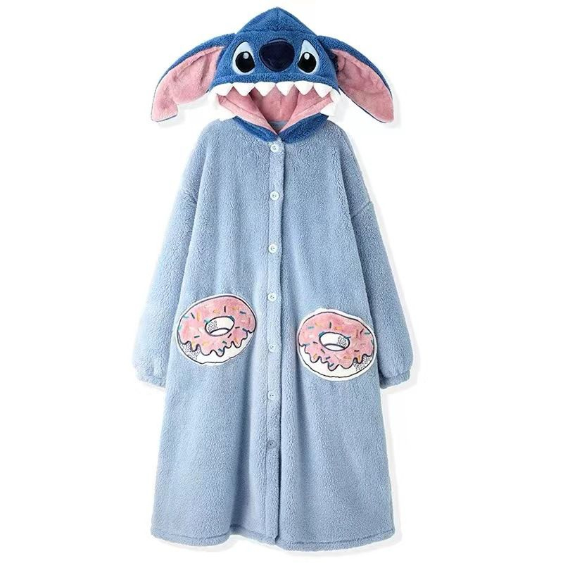 BAJU KOSTUM ONESIE PIYAMA LILO STITCH BIRU YUKATA MODEL DRESS GAUN ROK KIGURUMI COSPLAY PESTA IMPOR