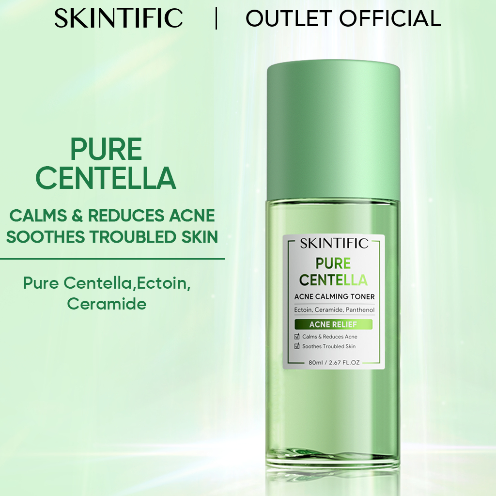 Skintific Pure Centella Acne Calming Toner 80ml Oil Control Purifying Toner Skin Barrier Smoothing Redness