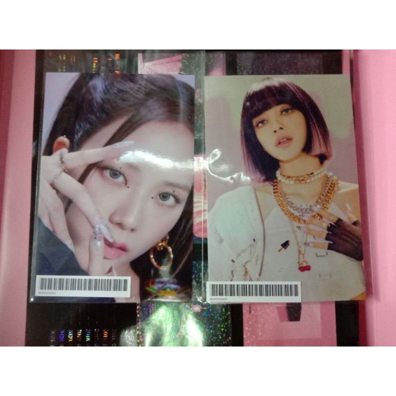 JISOO LISA LARGE PHOTOCARD 4+1 POP UP STORE HYLT ICE CREAM OFFLINE POSTCARD JISOO LISA PC JISOO LISA