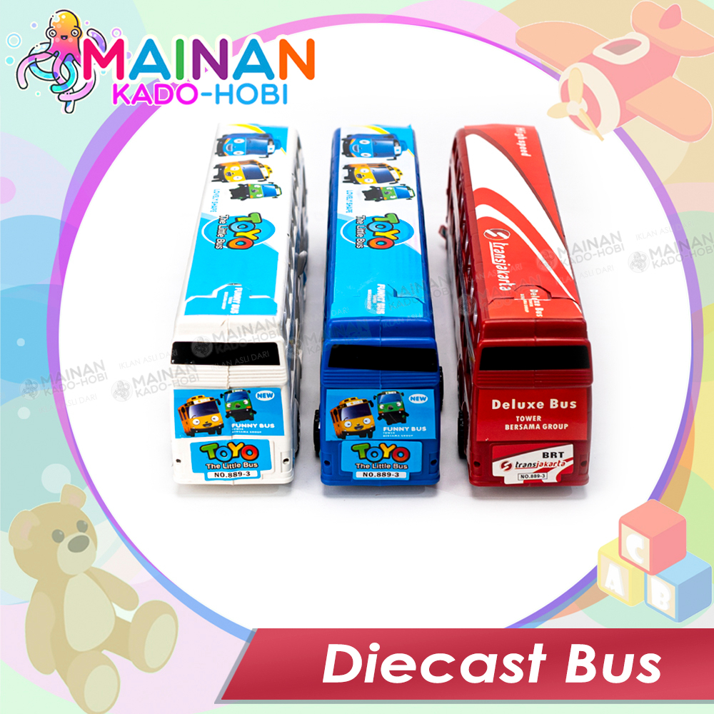 HADIAH ULANG TAHUN MAINAN MINIATUR ANAK DIECAST BUS TAYO MOBIL