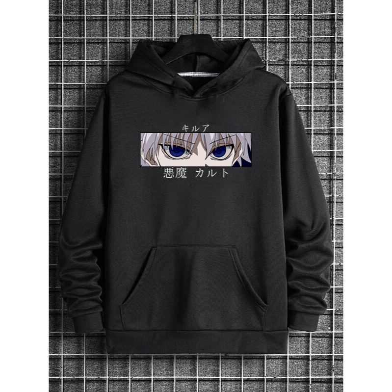 Sweater Oversize Hoodie Anime NVX05 Pria/Wanita/Remaja/Dewasa Cowok Cewek Black Sweater