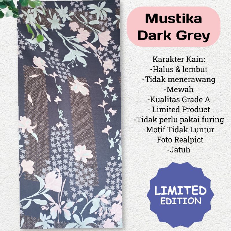 Kain PradaCrepe Motif Mustika Harga setengah meter